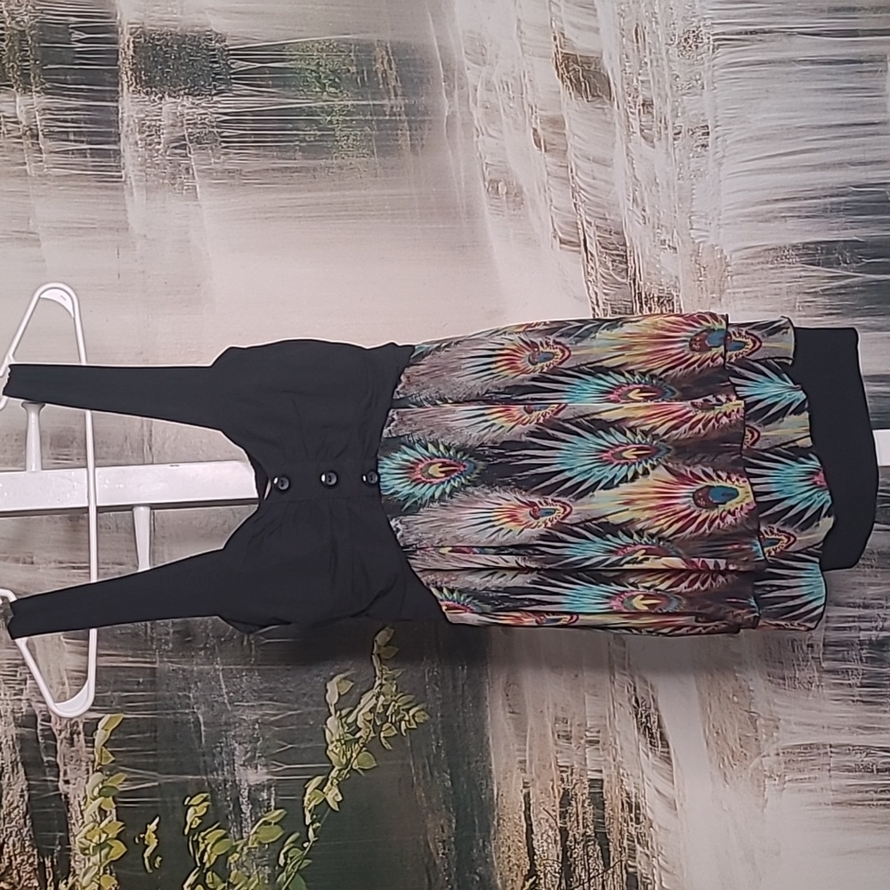 American Rag Cie Womens Small colorful flowy top adjustable spaghetti staps